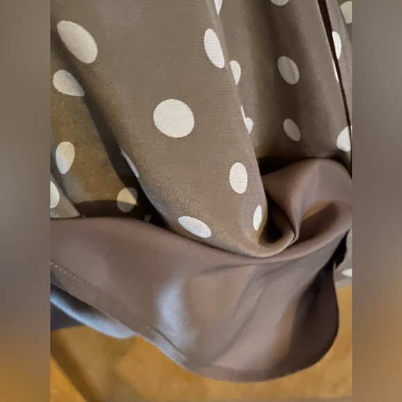 Madewell Polka Dot Midi Dress in Brown and White - Picture 7 of 10